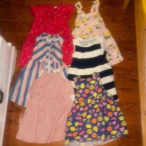 Lots of 6 summer dresses. 3t&4t Baby Gap, Wondernation, Penelope Mack, Old Navy
